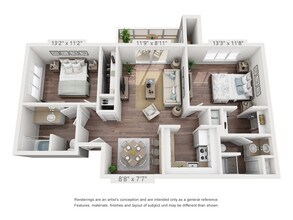 2x2 D I205 I205 floor plan